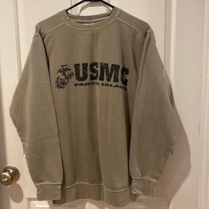 Comfort Colors Olive Green USMC Sweatshirt
